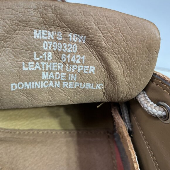 Sperry Top-Sider Mens Leather Boat Shoes 10W Brown Casual Moc Toe Non-Slip Sole - Picture 6 of 9